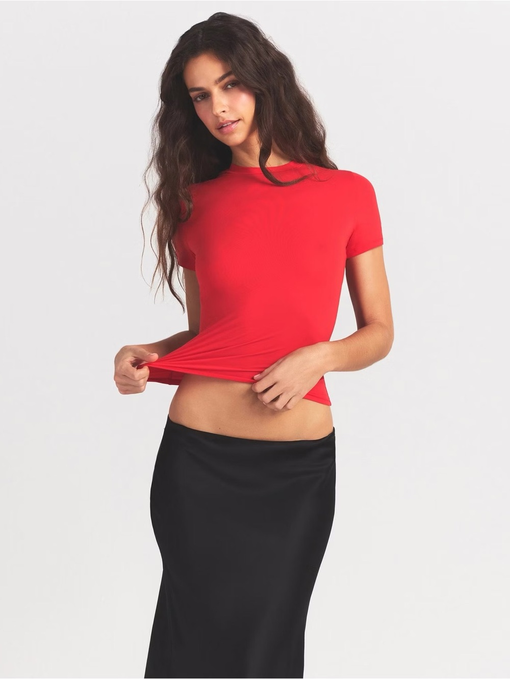 SKIMS Fits Everybody Cherry Red T-Shirt